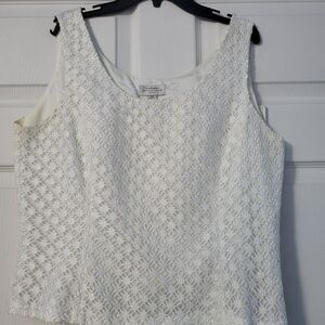 Chico's White Lace Tank Top